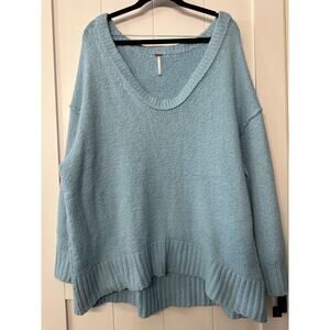 Free People Brookside Tunic Sweater in the color Starlight Blue Sz M